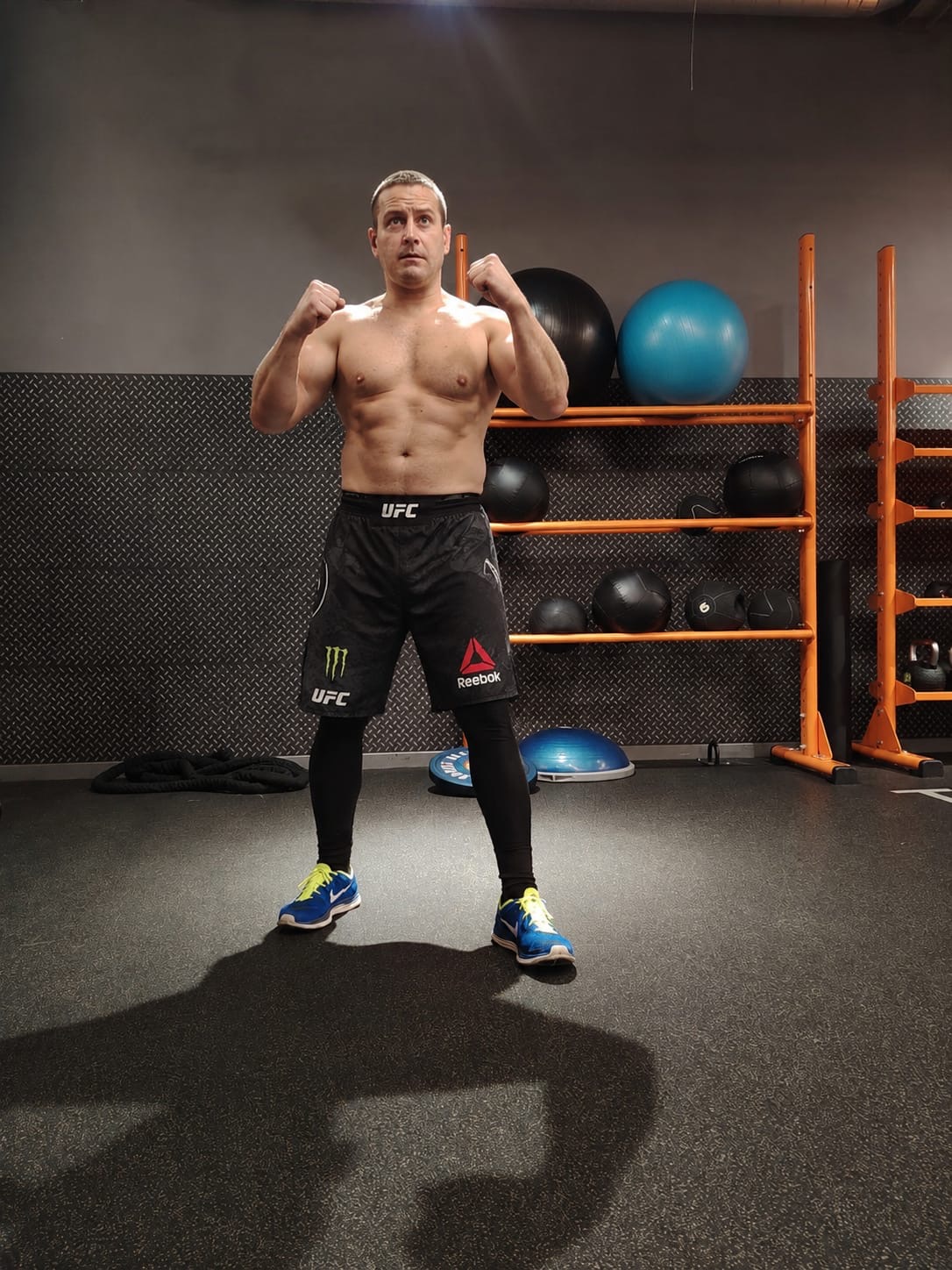 Ivaylo PT Georgiev in a fighting stance in the gym